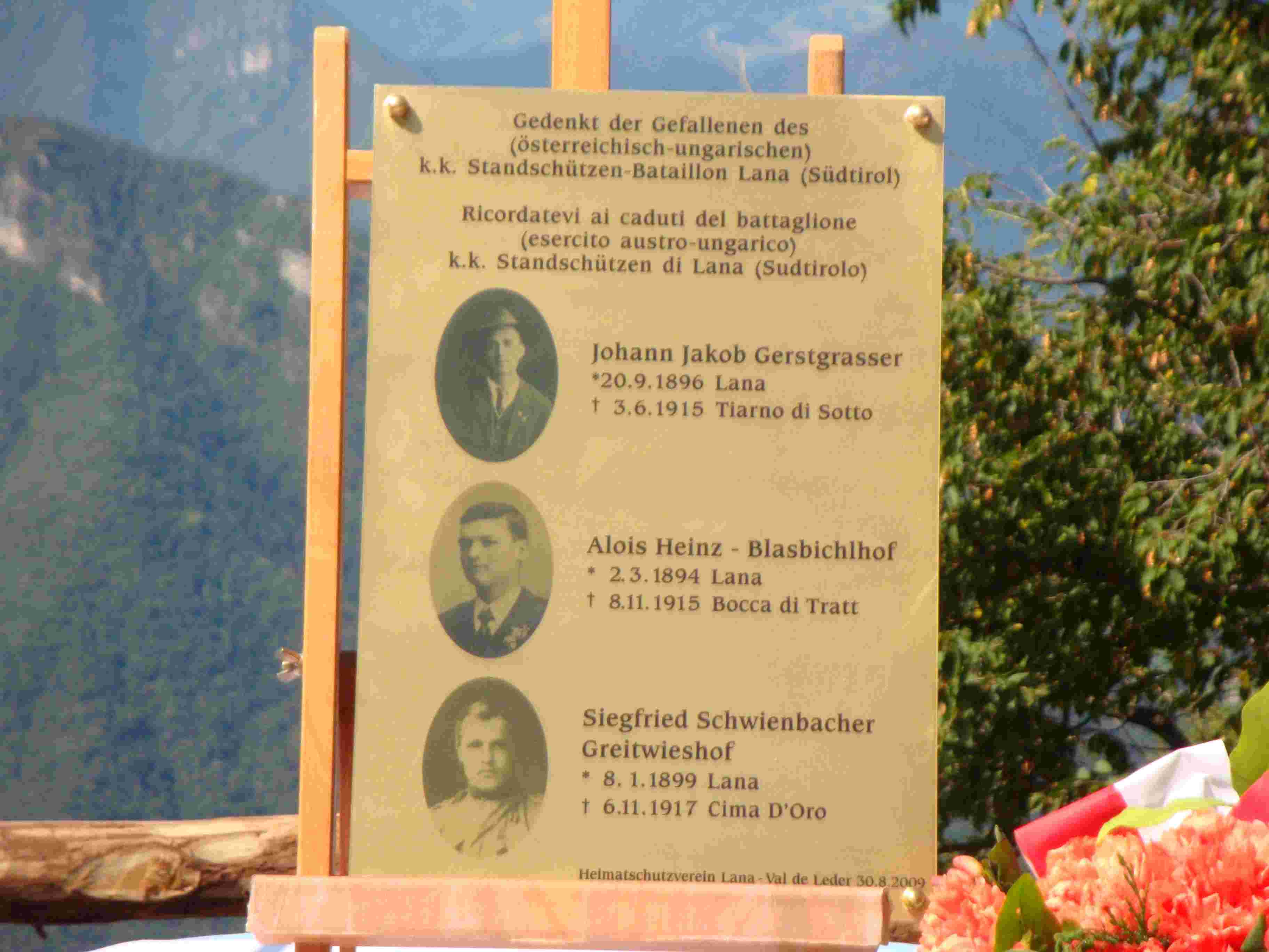 Standschützendenkmal Ledrotal 2009